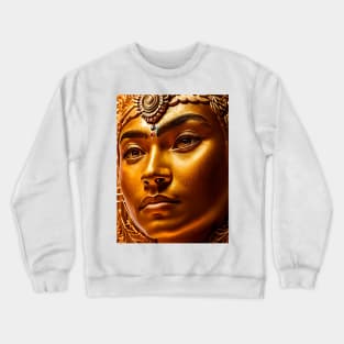 Golden face of the holy youth Buddha Crewneck Sweatshirt